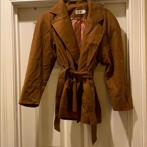 Vintage Calvin Klein Wrap Trench Balloon Sleeves